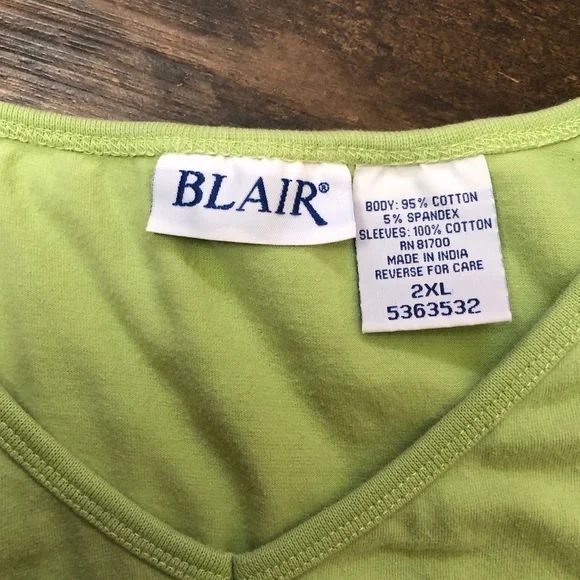 2 BLAIR Summer Tops size 2XL, very good condition, dusty pink, lime green - Picture 8 of 12